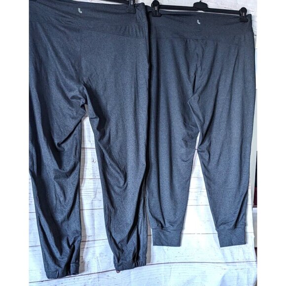 Lot of 2 Lolë Women's Training Pants Jogger Gray High Rise Drawstring Pull Up XL - Picture 3 of 16